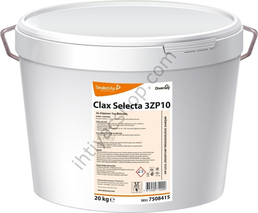 Clax Selecta 3ZP10 20 KG Az Köpüren Ana Yıkama Deterjanı