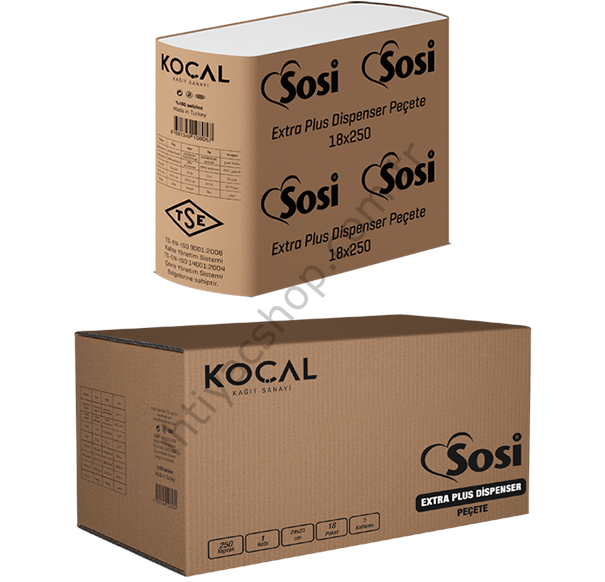 Sosi Extra Plus Dispenser Peçete 18*250 YAPRAK