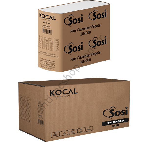 Sosi Plus Dispenser Peçete 18*200 YAPRAK