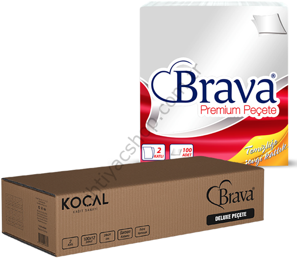 Brava Peçete 24*24 Garson Katlama 100 YAPRAK