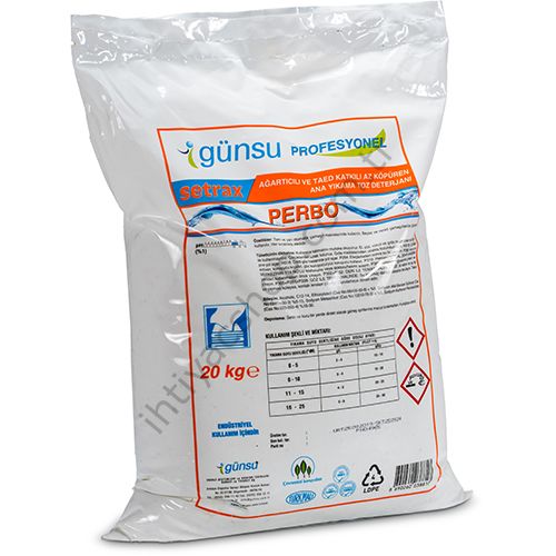Setrax PERBO Komple Ana Yıkama Deterjanı Ağartıcılı Ve TAED Katkılı 20 Kg