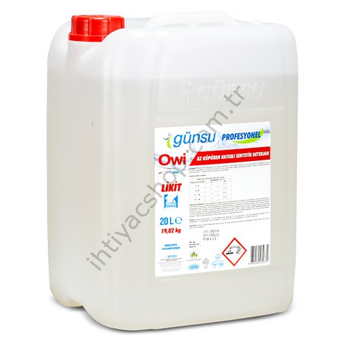 OWI Likid Az Köpüren Optik Katkılı Sıvı Deterjan 20 L