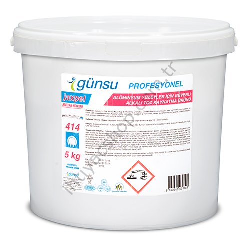 Jaxpel 414 Alüminyumlar İçin Yağ Sökücü Alkali Toz Kaynatma Ürünü 5 Kg