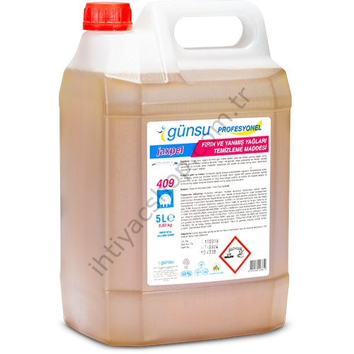 Jaxpel 409 Fırın Ve Yanmış Yağları Temizleme Maddesi 5 L