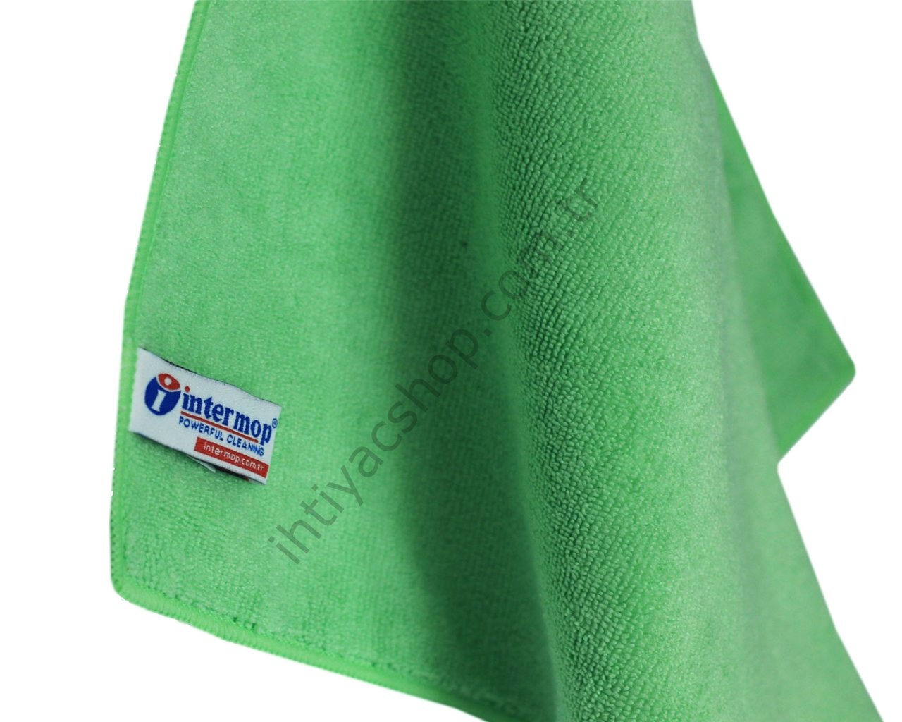 Intermop Mikrofiber Kalın Dokulu Genel Temizlik Bezi Yeşil 40x40cm