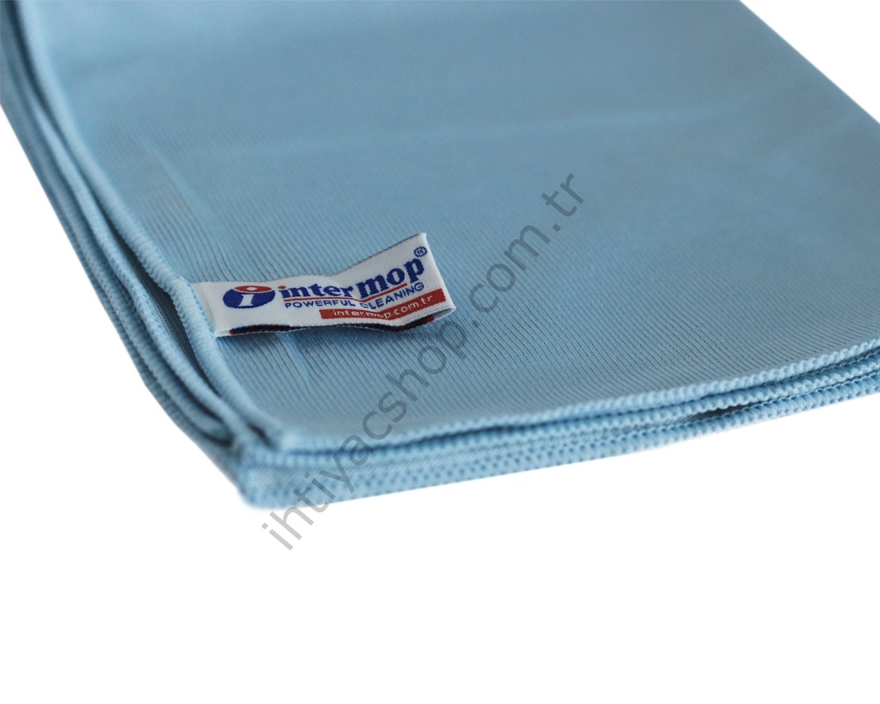 Intermop Mikrofiber Cam Temizleme Bezi Mavi 40x40cm
