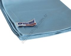 Intermop Mikrofiber Cam Temizleme Bezi Mavi 40x40cm