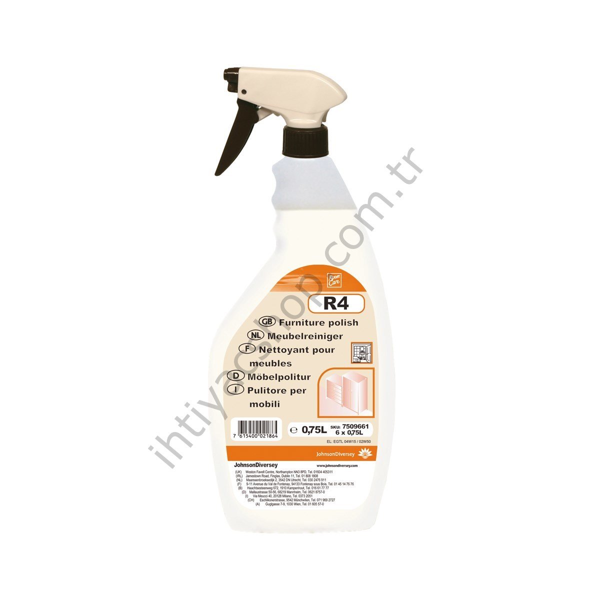 Diversey Room Care R4 Mobilya Cilası 0,75 L