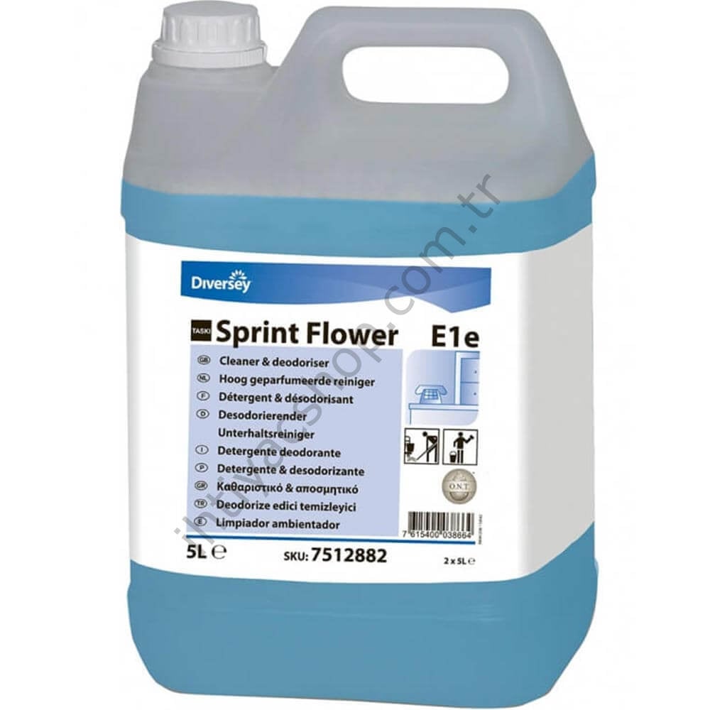 Diversey Taski Sprint Flower Kalıcı Parfümlü Yüzey Temizleyici 5 L