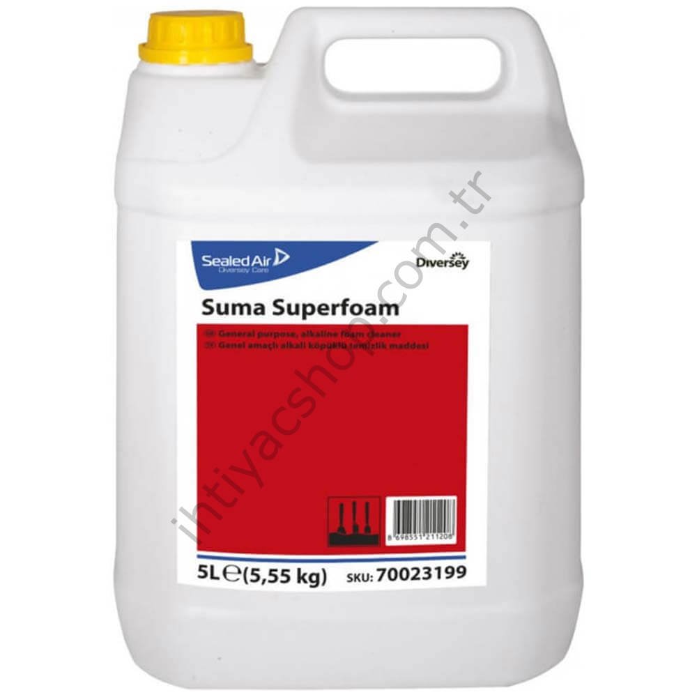 Diversey Suma SuperFoam Ağır Yağ ve Kir Çözücü Deterjan Köpüklü 5 L