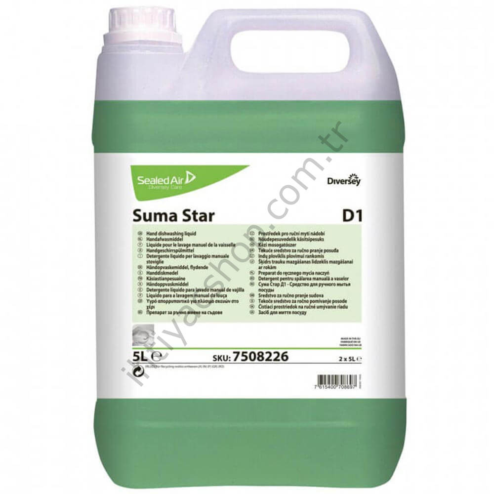 Diversey Suma Star D1 Elde Bulaşık Yıkama Deterjanı 5 L
