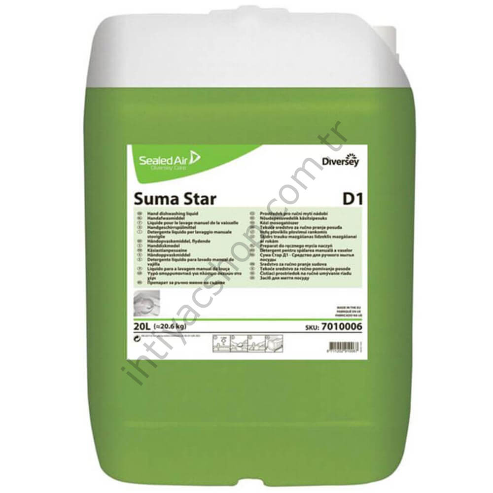 Diversey Suma Star D1 Elde Bulaşık Yıkama Deterjanı 20 L