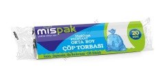 Mispak Rulo Çöp Torbası 55x60 Mavi