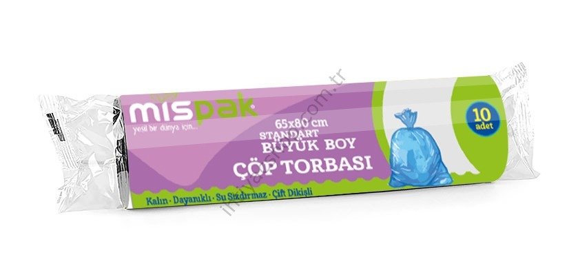 Mispak Rulo Çöp Torbası 65x80 Mavi (Koli İçi: 50 Rulo)