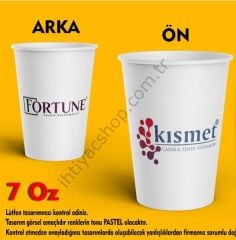 Kişiye Özel Baskılı Karton Bardak 7 0z